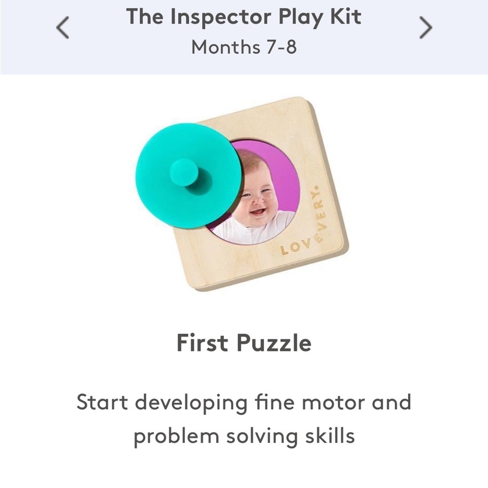 • Lovevery • Inspector Play Kit Baby’s First Puzzle Wooden Montessori Toys